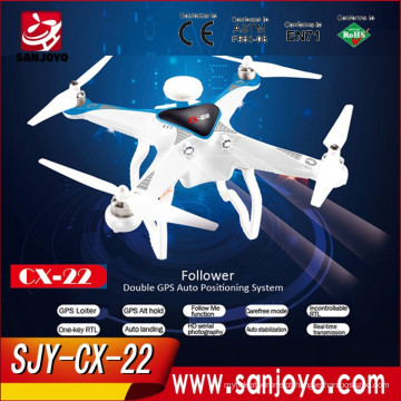 Cheerson CX22 CX-22 Seguidor 5.8G Dual GPS FPV com GPS Auto Follow + 1080 P + 2D Gimbla + 7 Polegada DisplayAuto-função de retorno